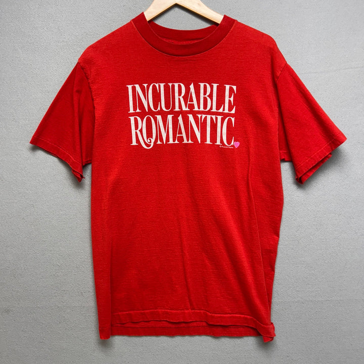 Vintage 90's Incurable Romantic Red Shirt Size Large