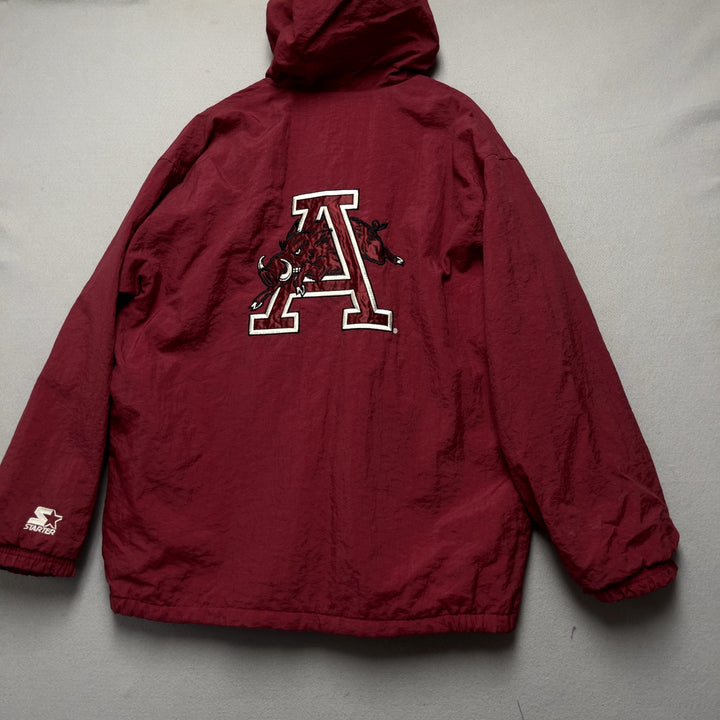 90's Starter Arkansas Razorback Jacket Jumping Hog Size XL
