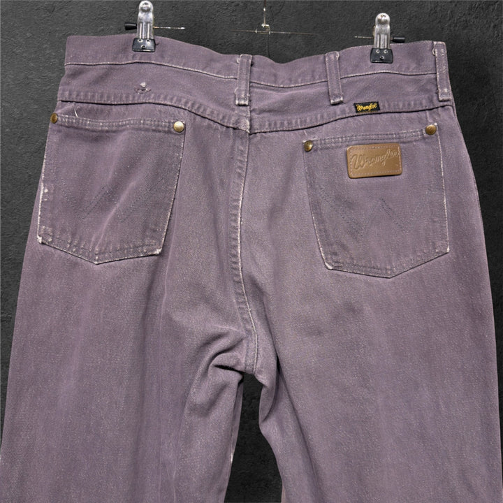 Vintage Wrangler Purple 90s Distressed Faded Jeans Size  32
