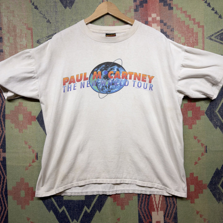 Paul Mcartney New World Vintage Tour T Shirt Size XL 90s