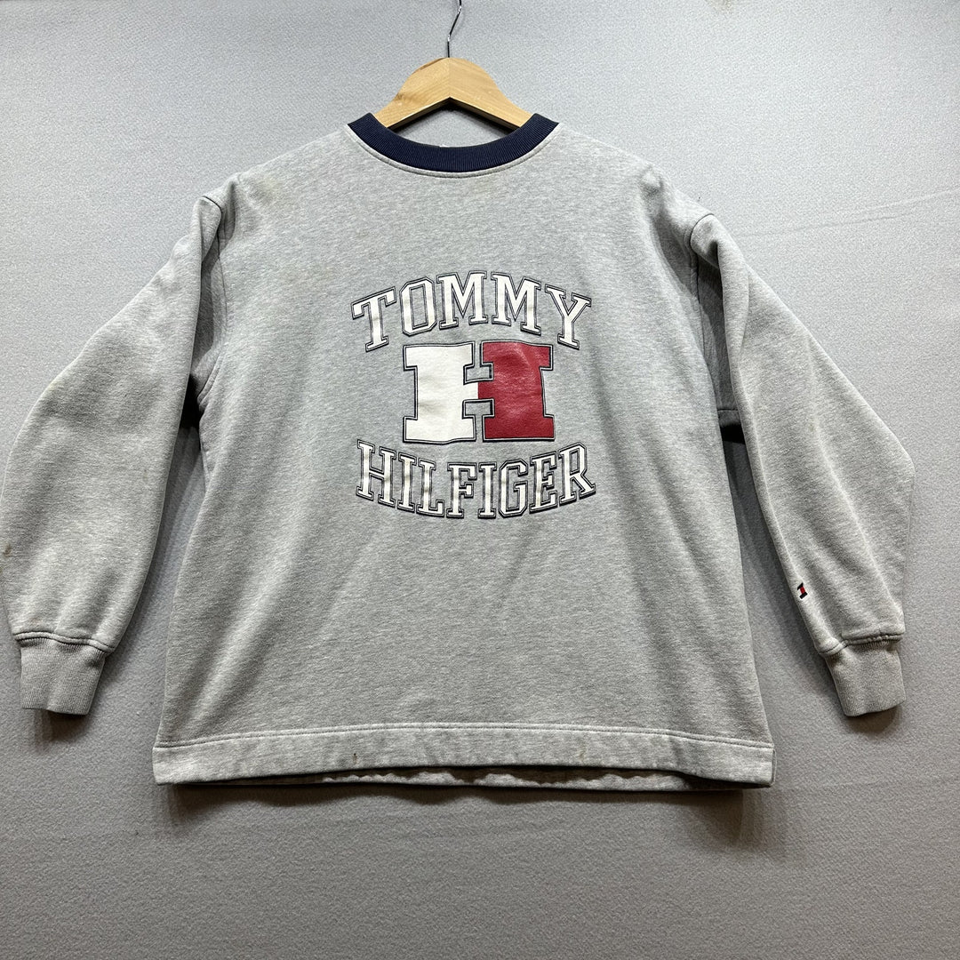Vintage Tommy Hilfiger Gray Sweatshirt Size Large