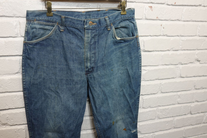 60s maverick blue bell flared jeans size 34/29.5