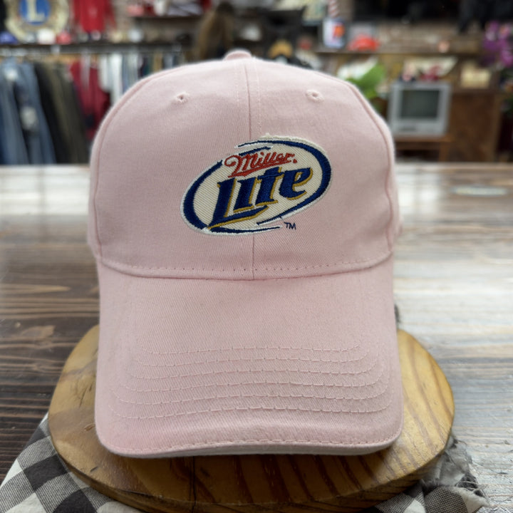 Miller Lite Pink Strap Back Hat 2000s