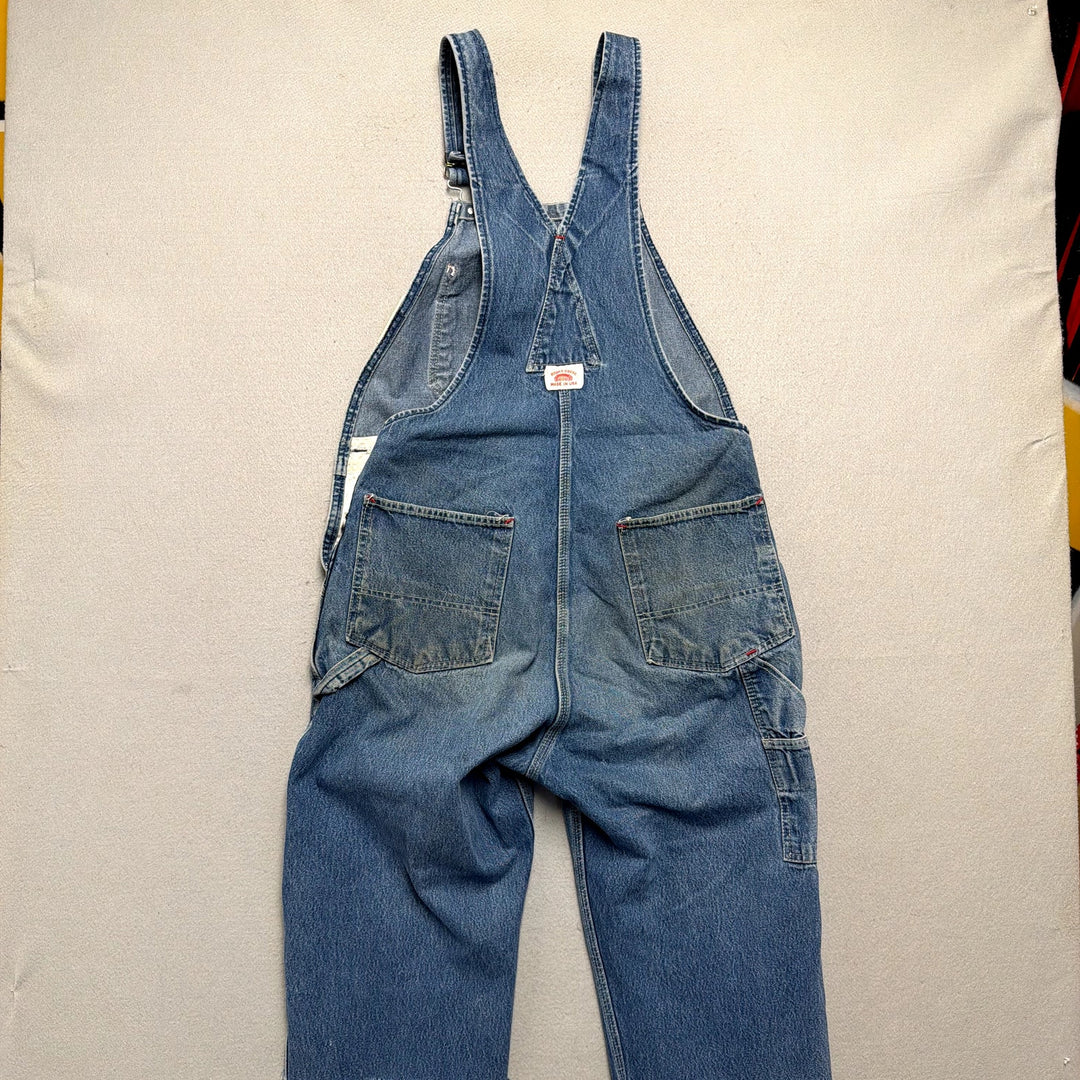 Vintage Roundhouse Made in USA Cut Off Overalls Size 36