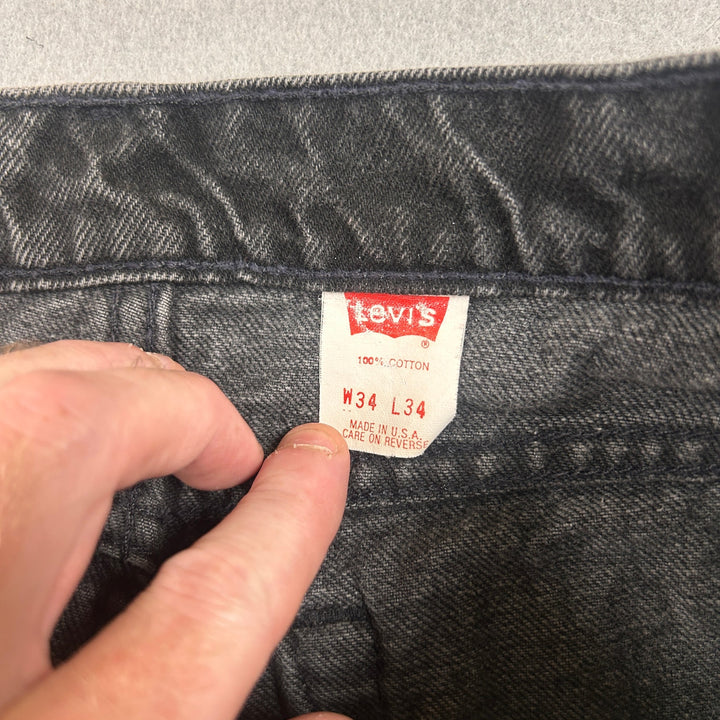 Vintage Levi's 550 Made in USA Black Jeans Size 32