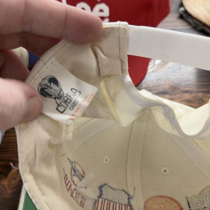 Train Lines Vintage Embroidered Snapback Hat 90s