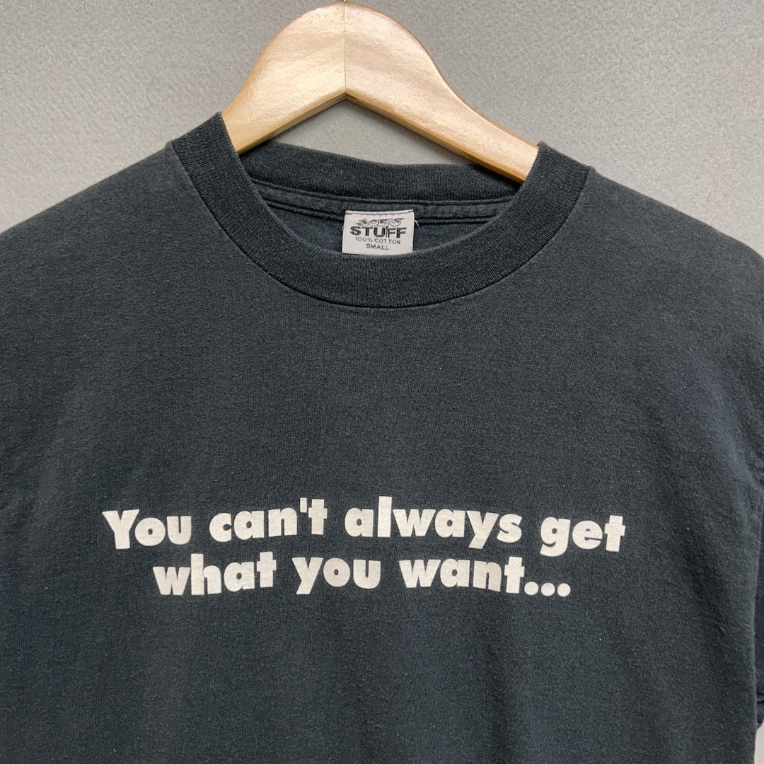Y2K Joes Crab Shack "Can't Get What You Want" Shirt Size Small