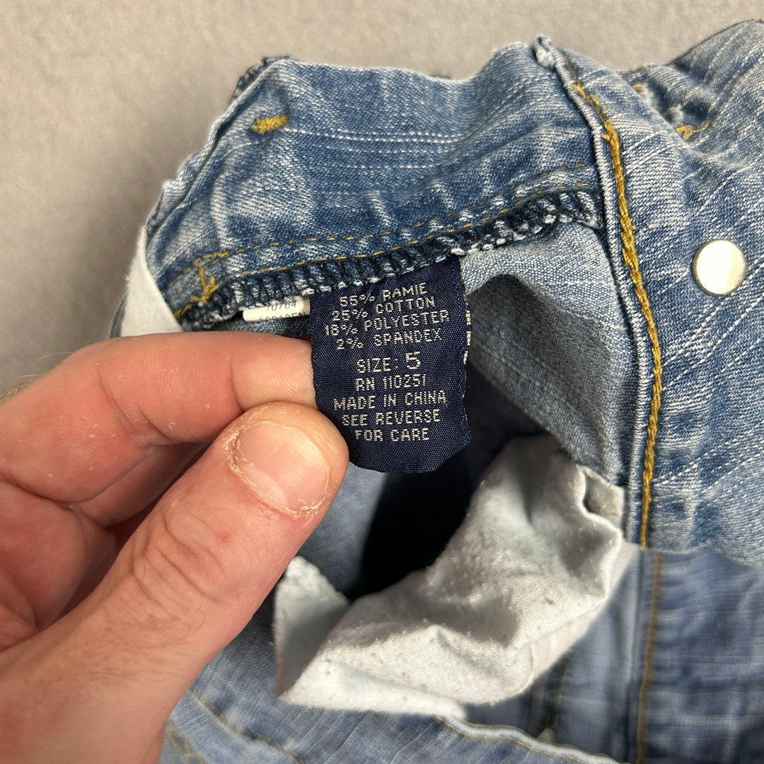 Vintage Angels Jeans Ruffled Denim Skirt Size 28