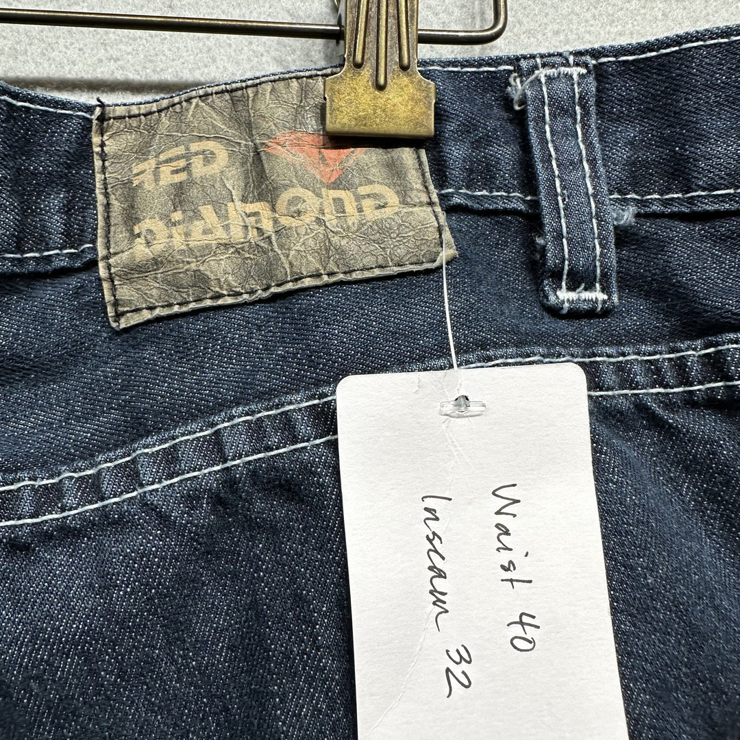 Vintage Y2K Red Diamond  Jeans Size 40
