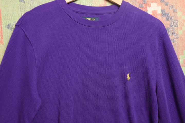 Polo Ralph Lauren Purple Thermal T Shirt Medium