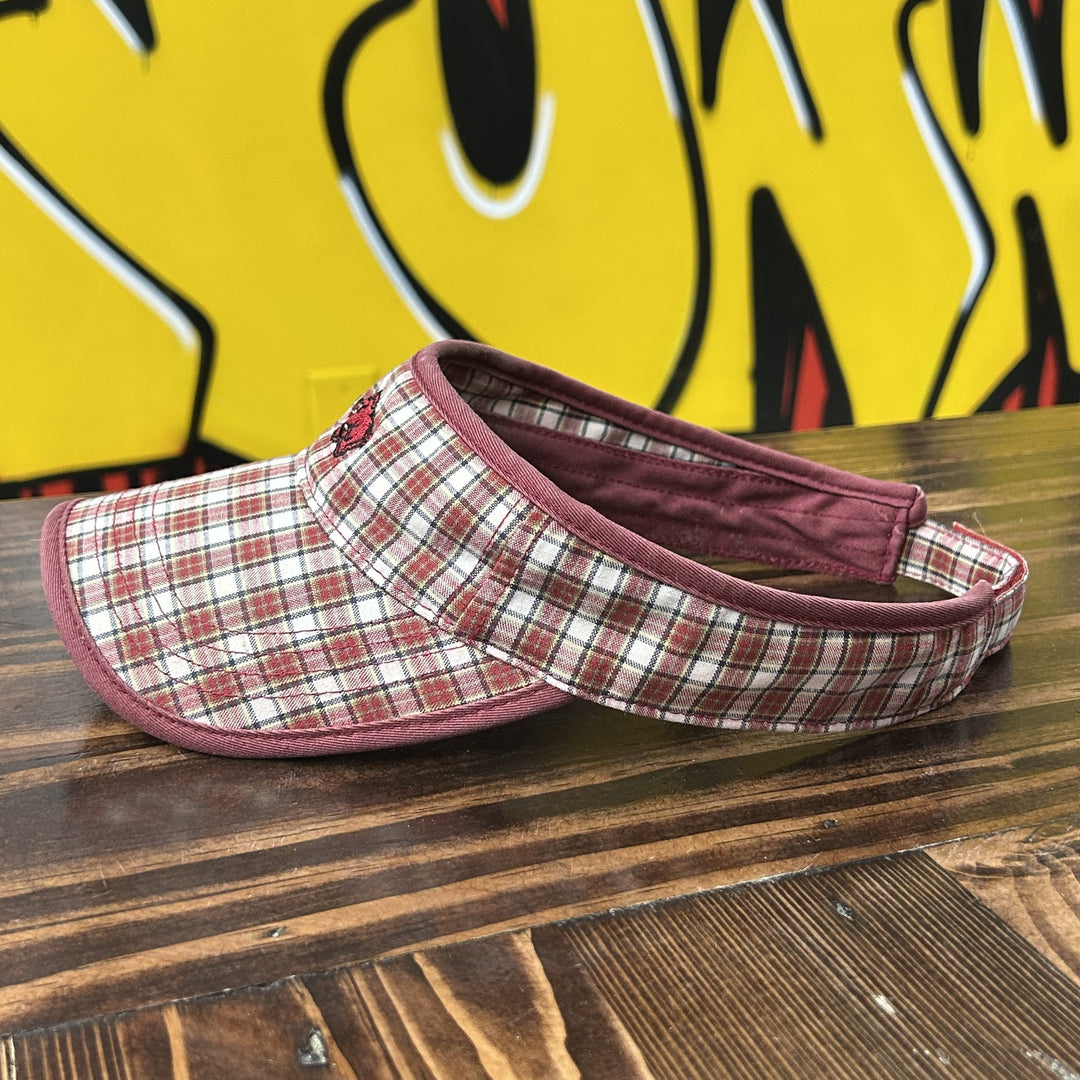 University of Arkansas Vintage Plaid Visor 2000s