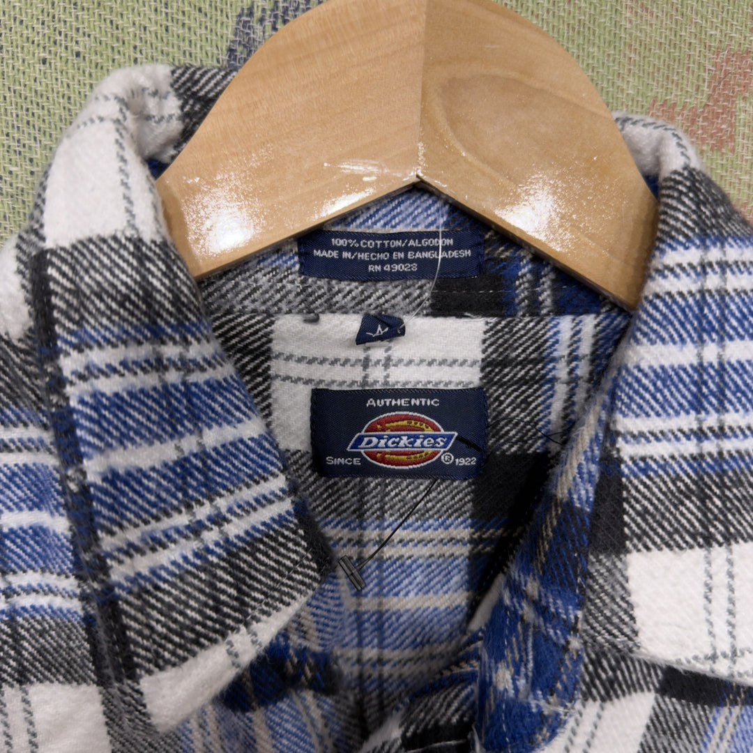 Dickies Vintage 2000s Y2K  Flannel Button Down Shirt Size Large Grunge