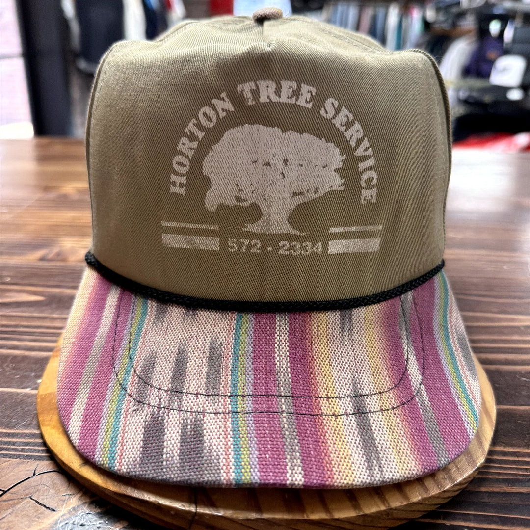 Vintage Sarape Brim Tree Service Snapback Hat