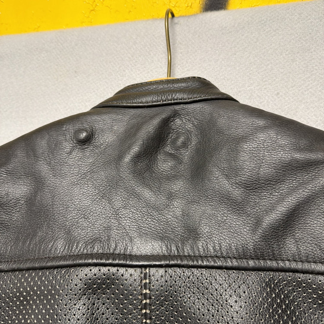 Cortech Padded Motorcycle Riding Leather Jacket Size XL