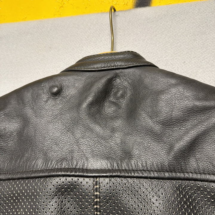 Cortech Padded Motorcycle Riding Leather Jacket Size XL