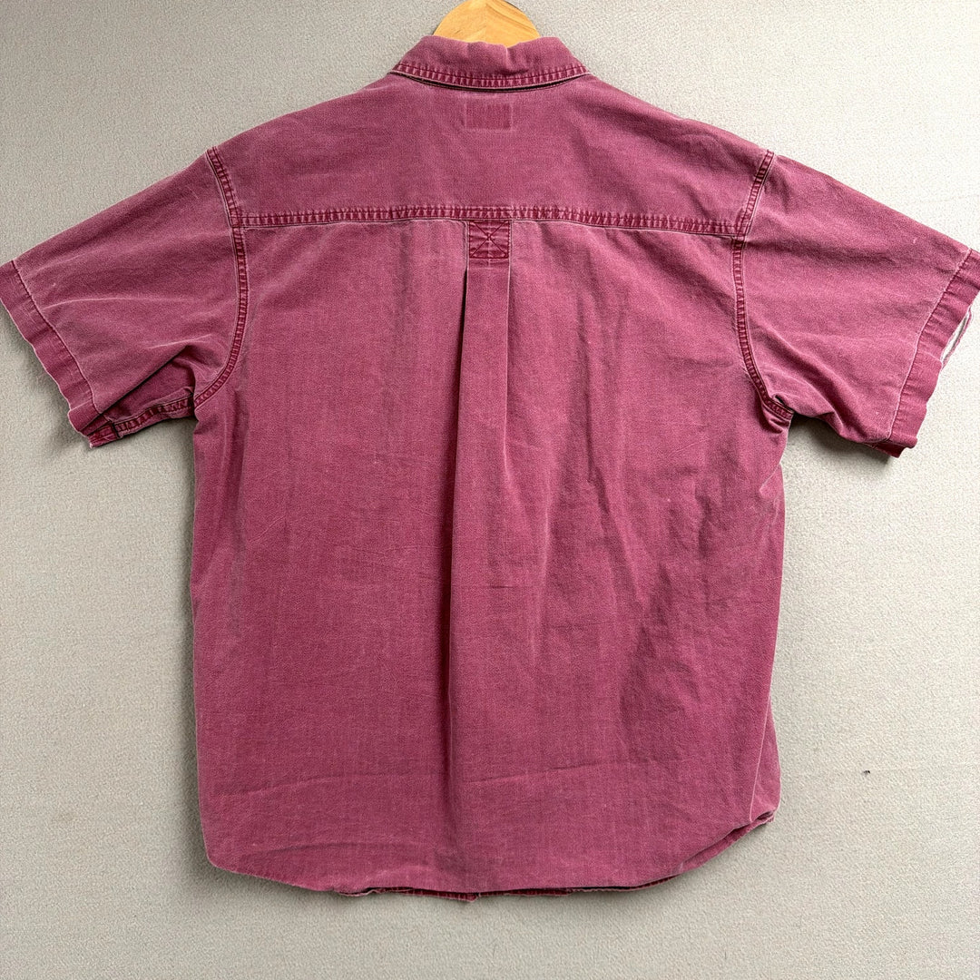 Vintage LL Bean Burgundy Button Down Shirt size Large