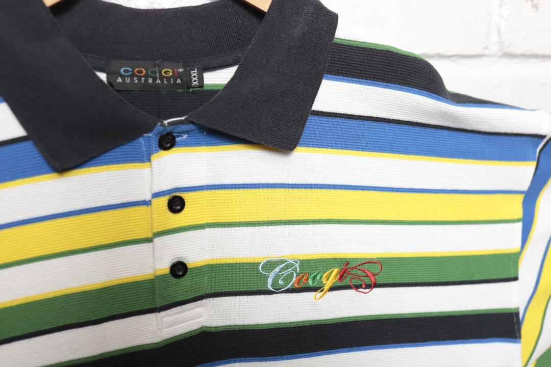 Coogi Vintage Striped Polo Shirt XXXL 2000s