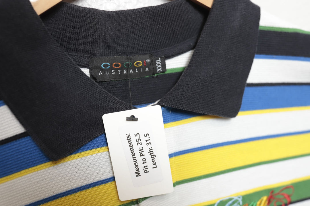 Coogi Vintage Striped Polo Shirt XXXL 2000s