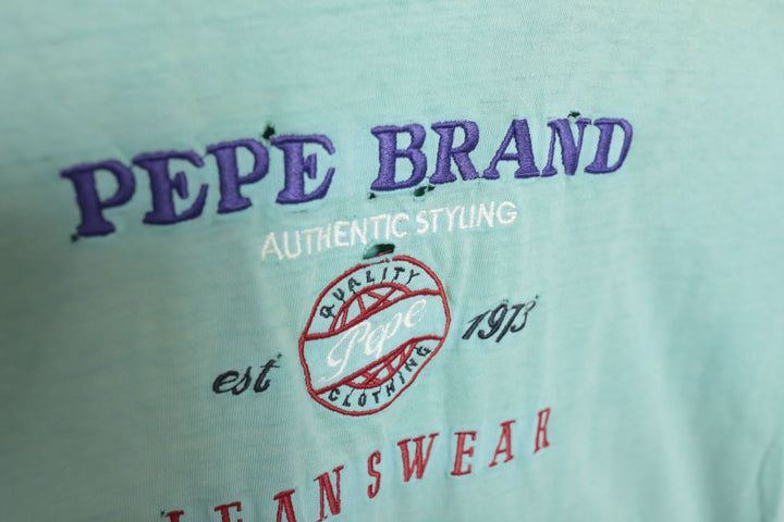 80s Vintage Pepe Brand Jeanswear Distressed T Shirt Size XL