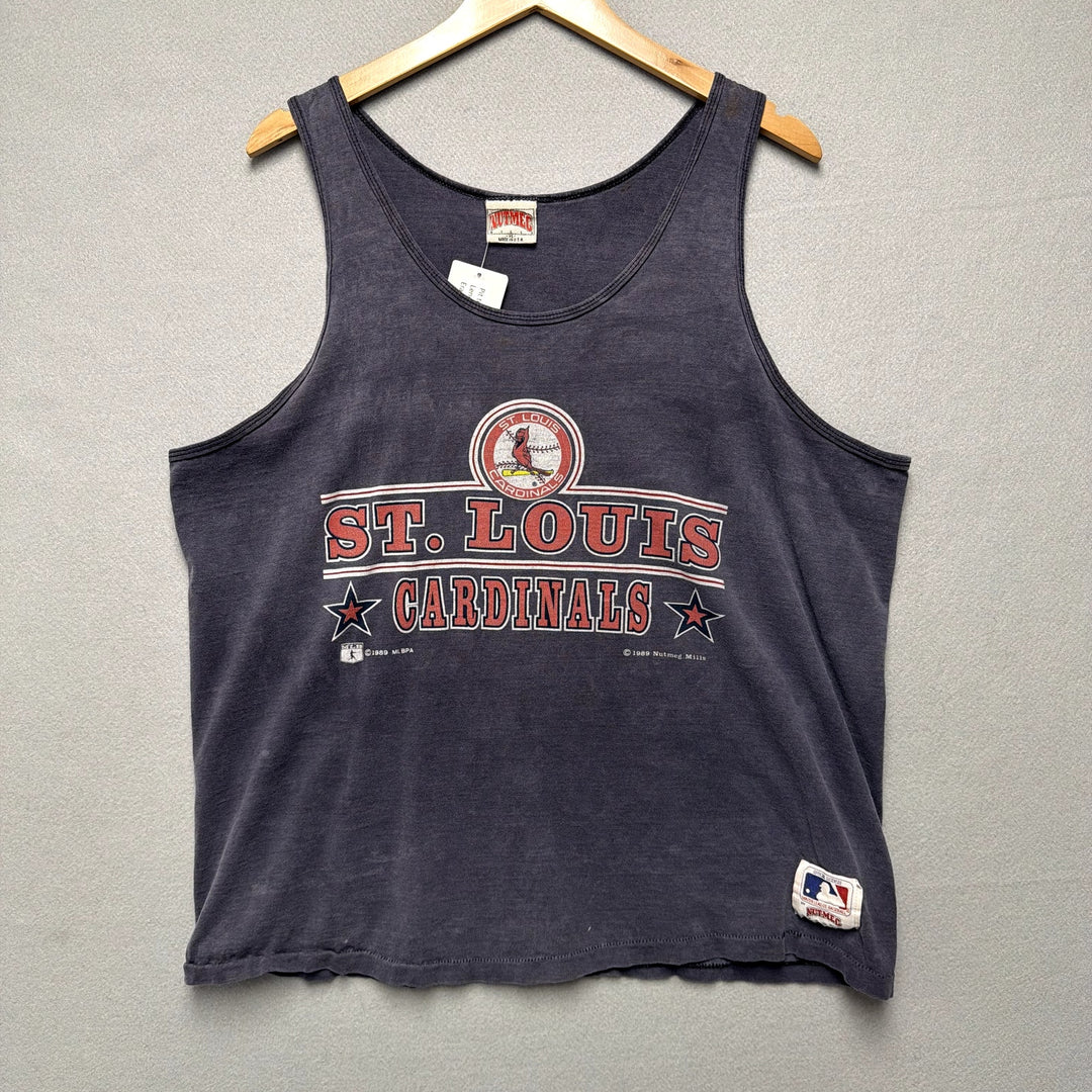 Vintage St Louis Cardinals Nutmeg Tank Top Shirt Size XL