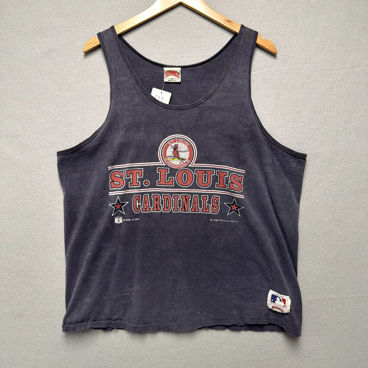 Vintage St Louis Cardinals Nutmeg Tank Top Shirt Size XL