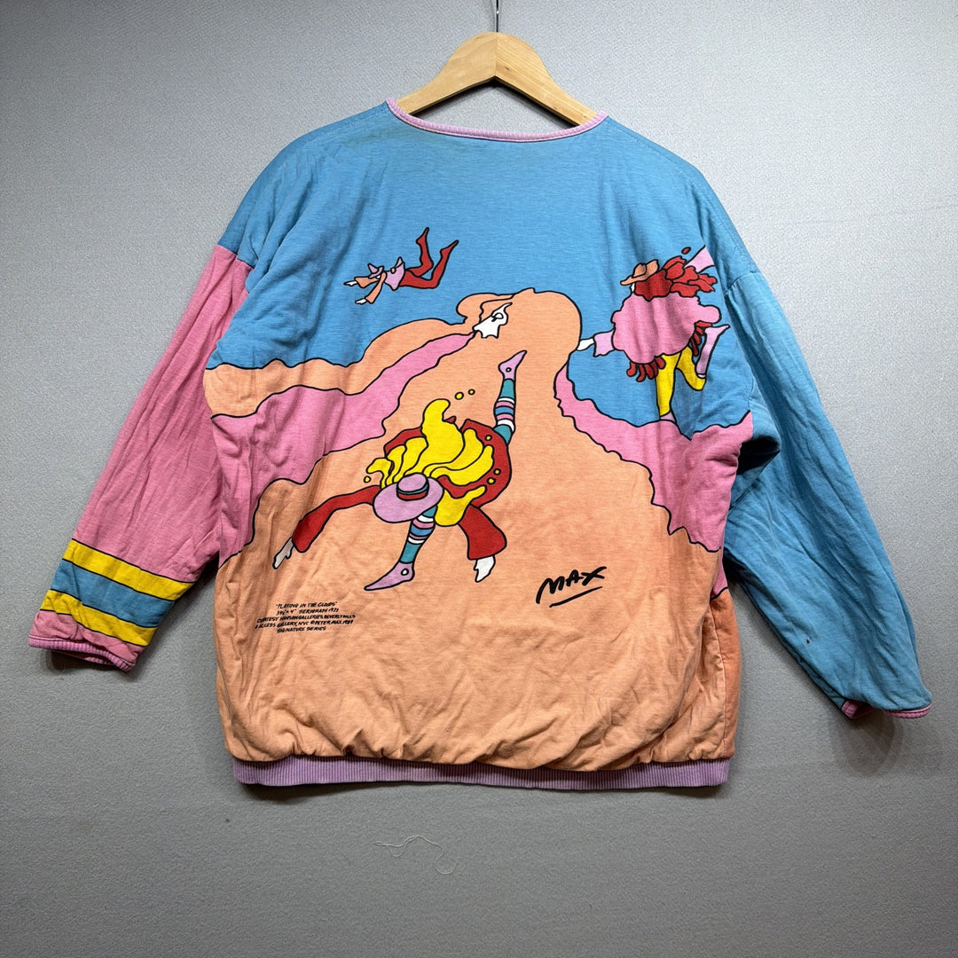 Vintage 80s Peter Max Reversible Sweatshirt Size XL