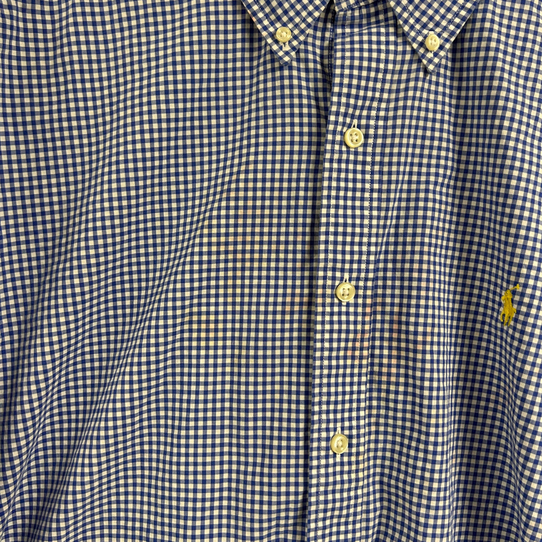 Polo Ralph Lauren Blue Gingham Plaid Shirt Size XXL