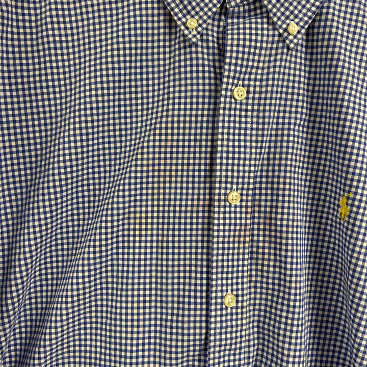 Polo Ralph Lauren Blue Gingham Plaid Shirt Size XXL