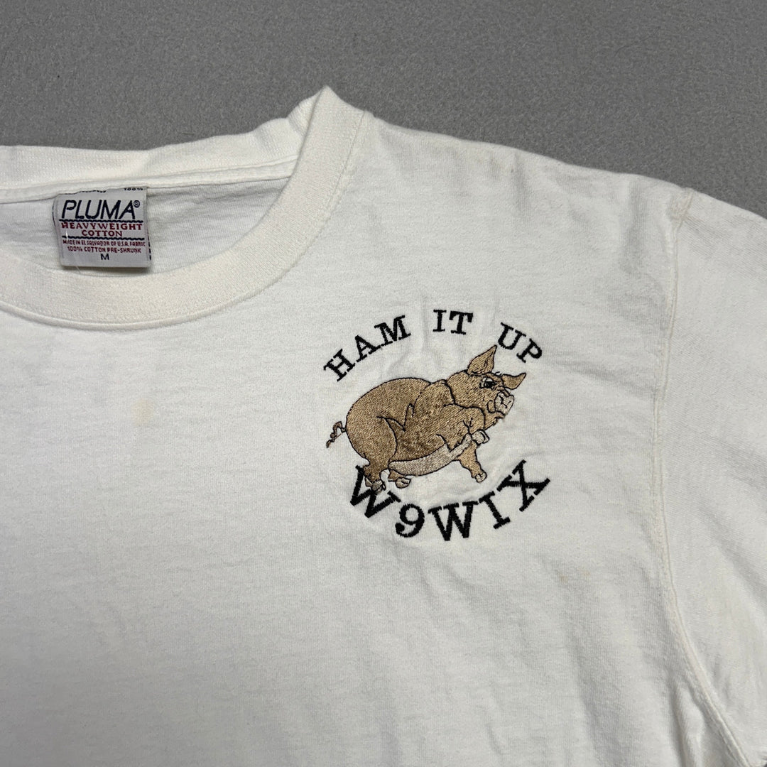 Vintage Ham Radio Pig T Shirt Size Medium