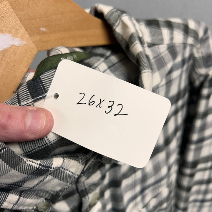 Eddie Bauer Black and White Plaid Shirt Size XXL