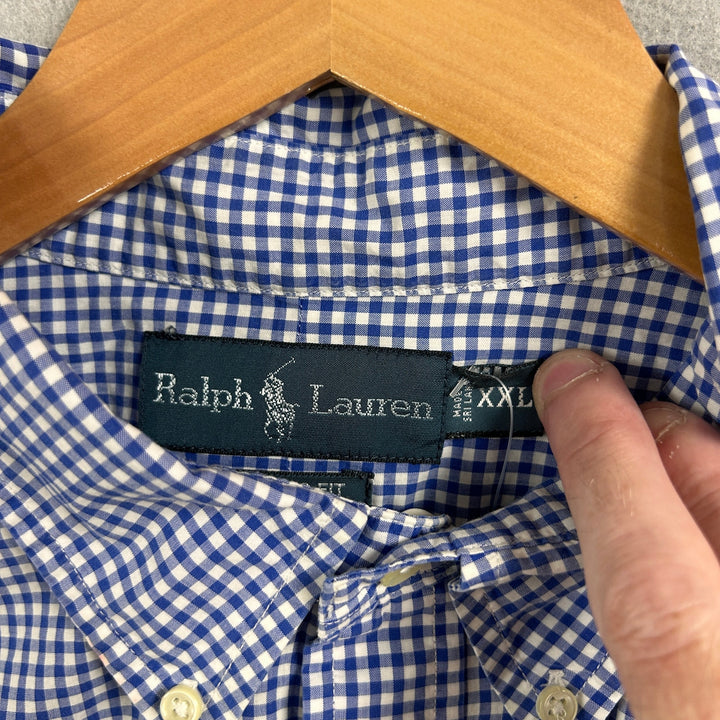 Polo Ralph Lauren Blue Gingham Plaid Shirt Size XXL