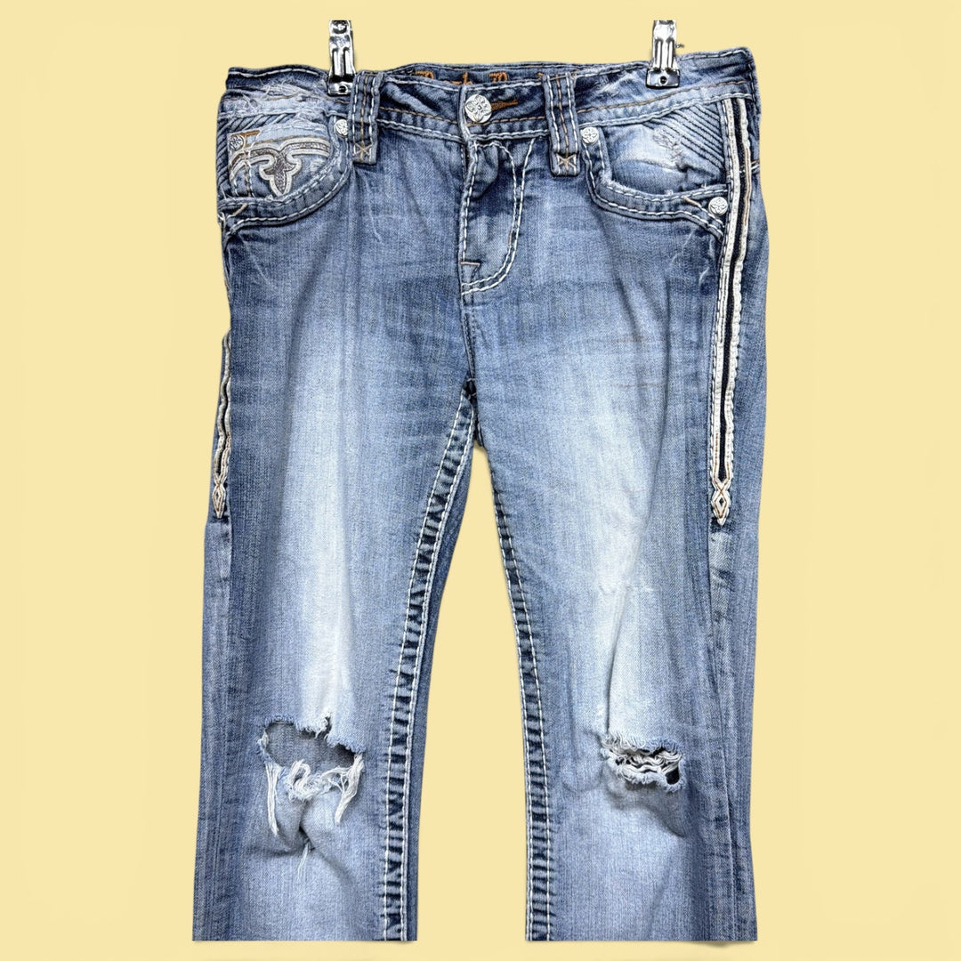 Vintage Y2K Women's Rock Revival Boot Cut Jeans Size 28