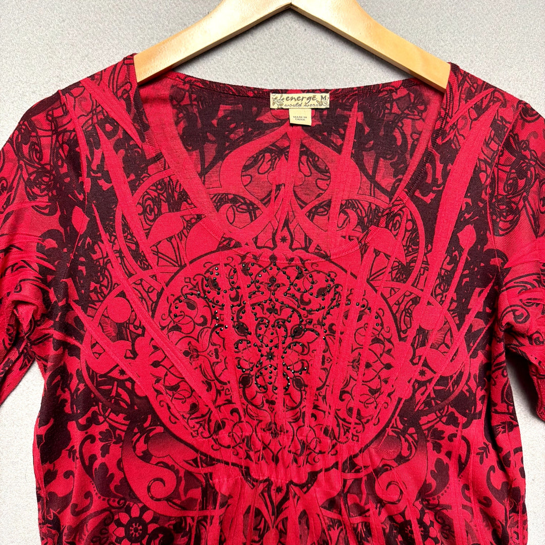Vintage Energe Y2K Red Top Size Medium