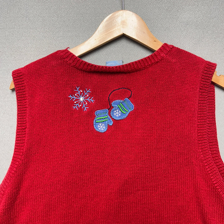 Vintage Holiday Editions Winter Sweater Vest Size Large