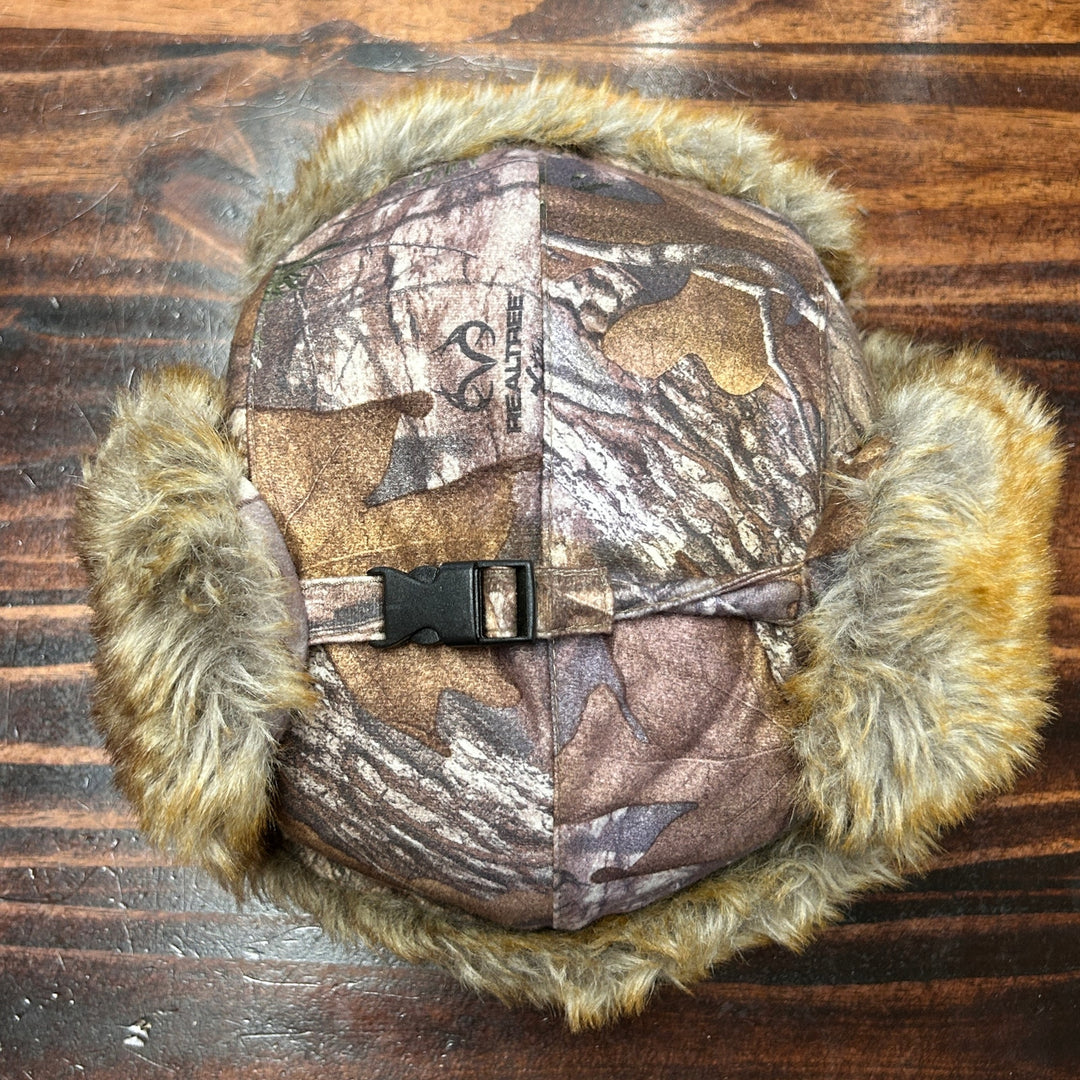 Hot Shot Camo Faux Fur Lined Winter Hunting Cap