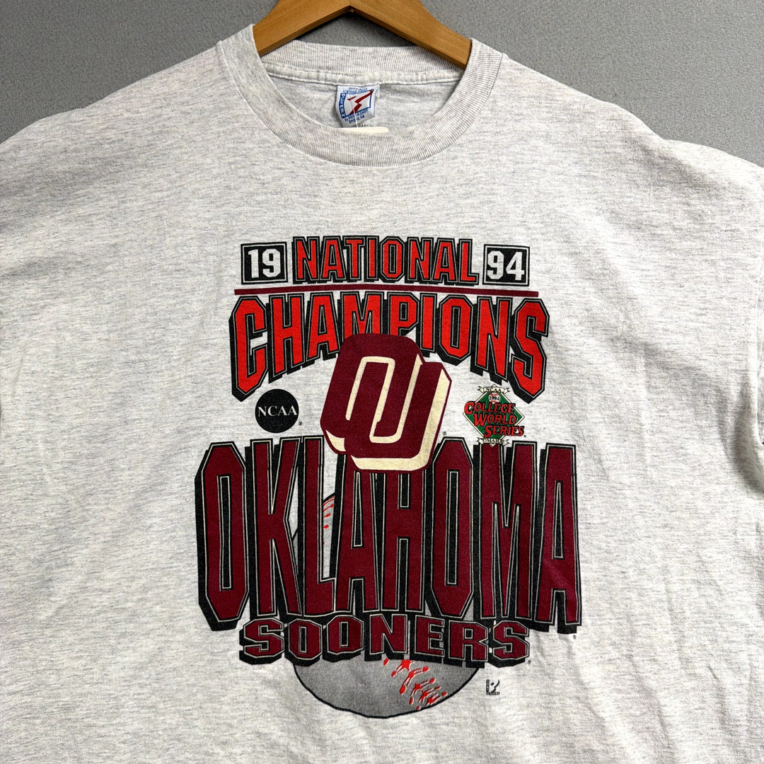 Vintage OU Sooners Baseball National Champions T Shirt Size XXL
