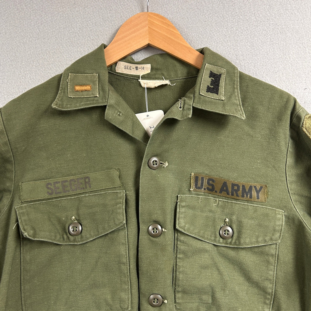 Vintage 1970s US Military Og 107 Field Shirt Size Medium