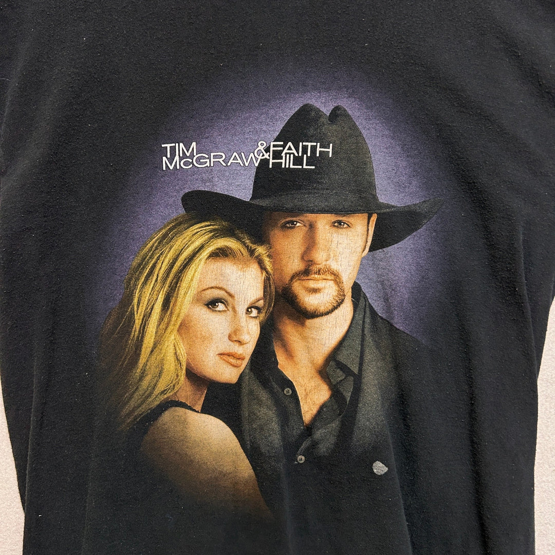 Y2K Tim McGraw & Faith Hill Souls Tour 2000 Concert Shirt Black Size L