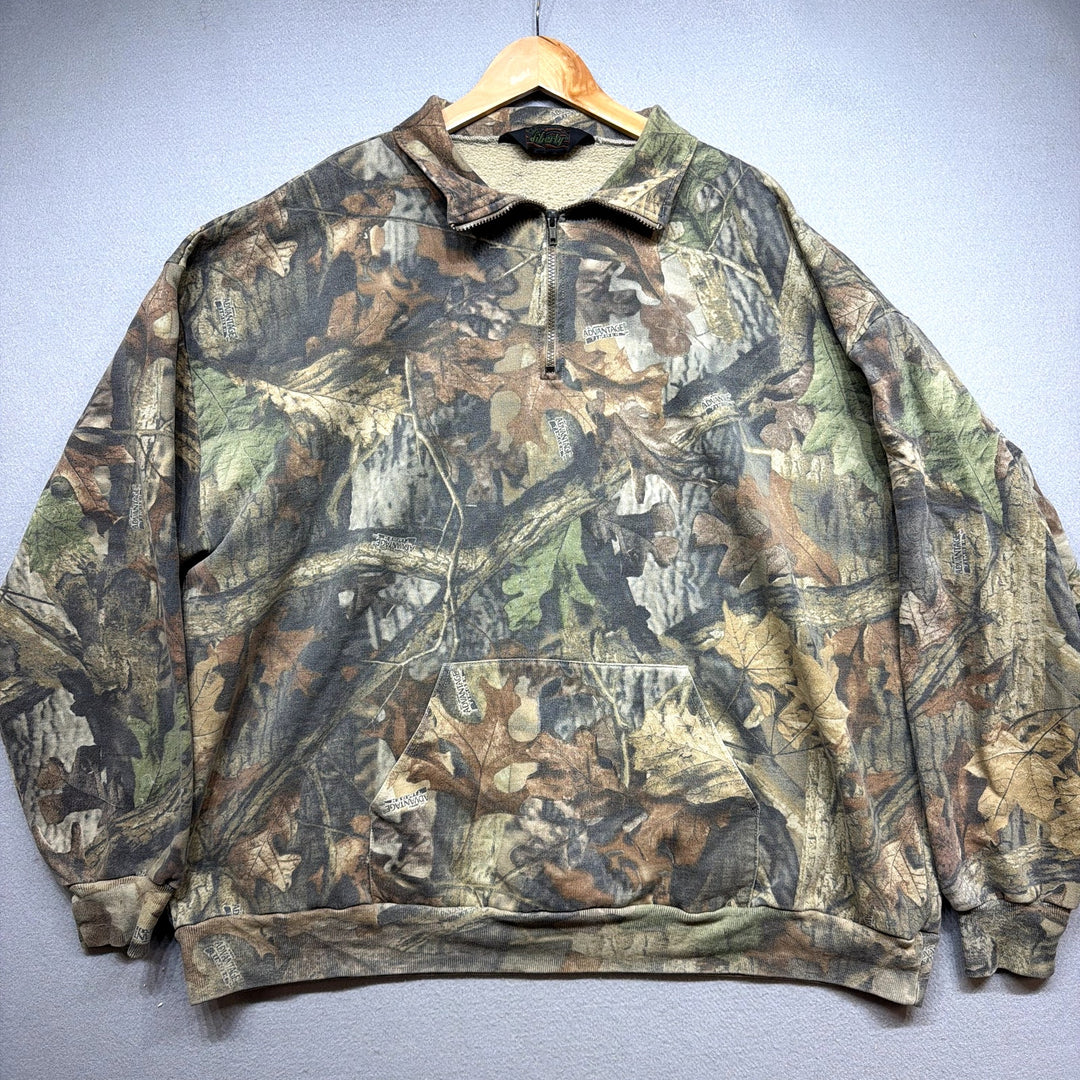 Vintage Liberty Realtree Camo Quarter Zip Sweatshirt Size XXL