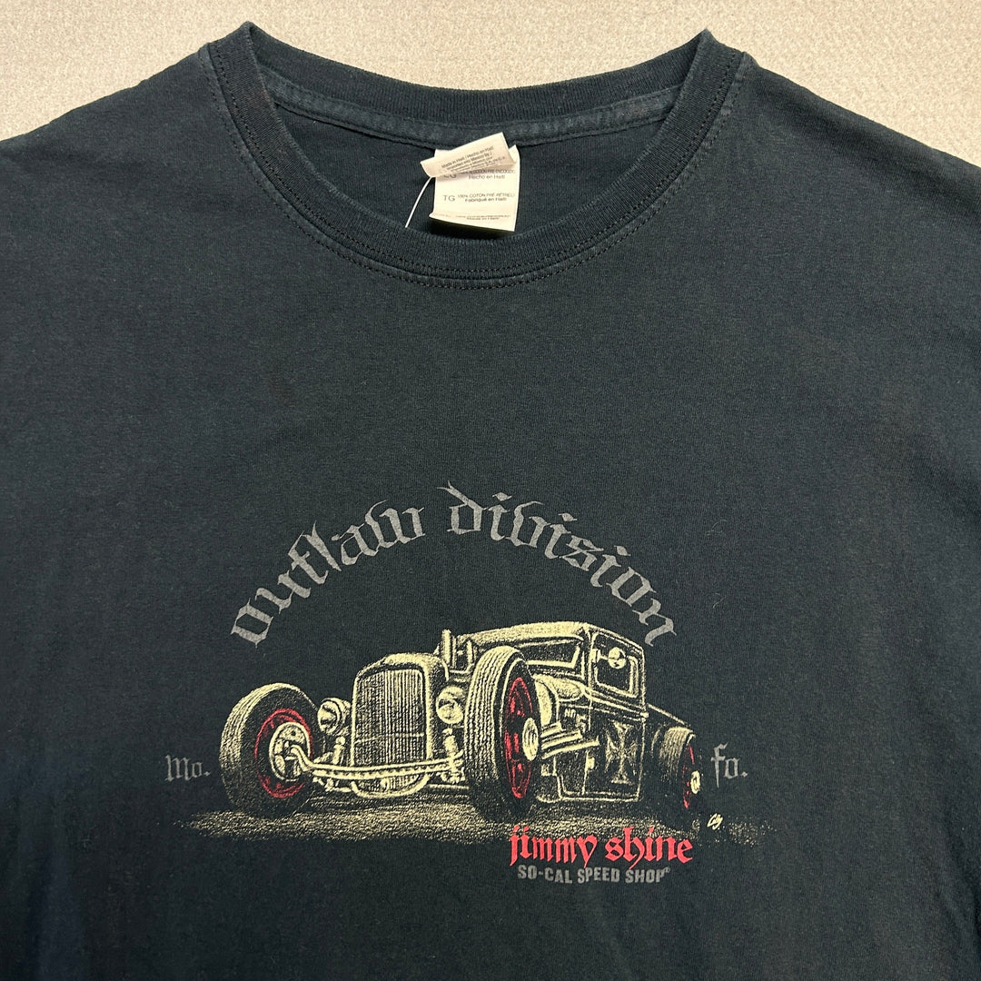 Vintage Jimmy Shine Outlaws Hot Rod T Shirt Size XL