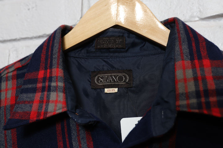 80s silvano plaid shirt size xl