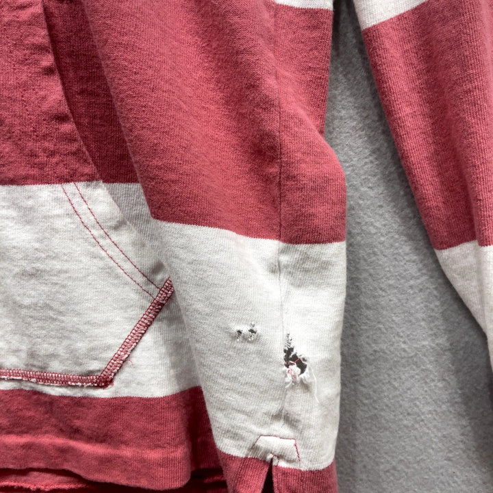 Polo Ralph Lauren Salmon Pink Stripe Hoodie Size Medium