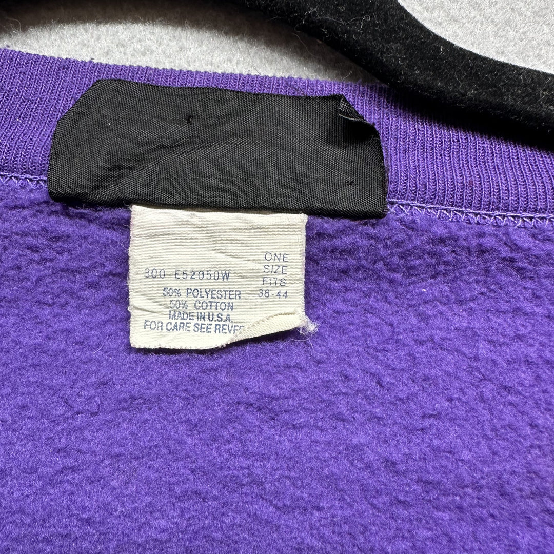 Vintage 90s Purple Western Fringe Zip Up Sweatshirt Size XL