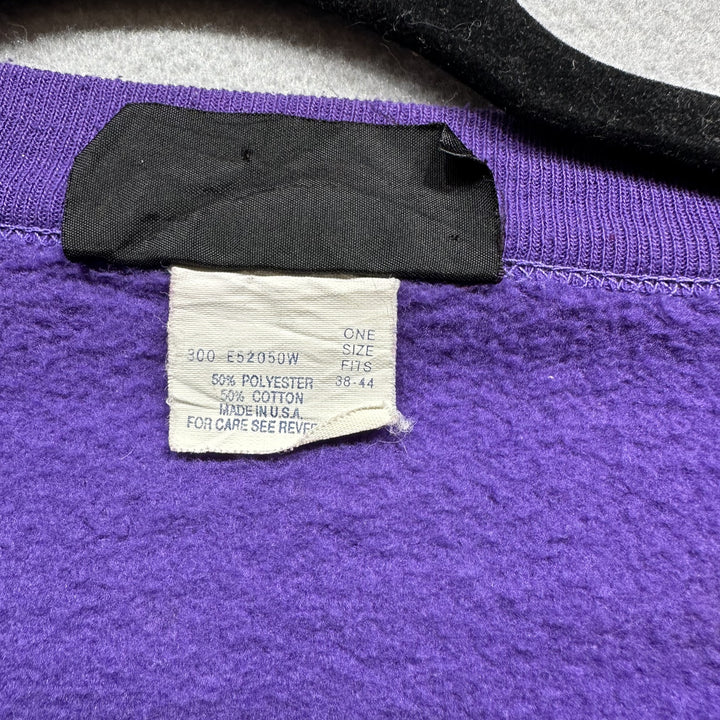 Vintage 90s Purple Western Fringe Zip Up Sweatshirt Size XL