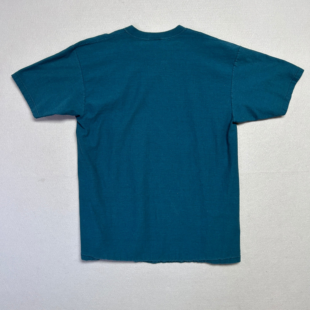 Vintage Hawaii Embroidered Gecko Micro Stripe T Shirt Size XL