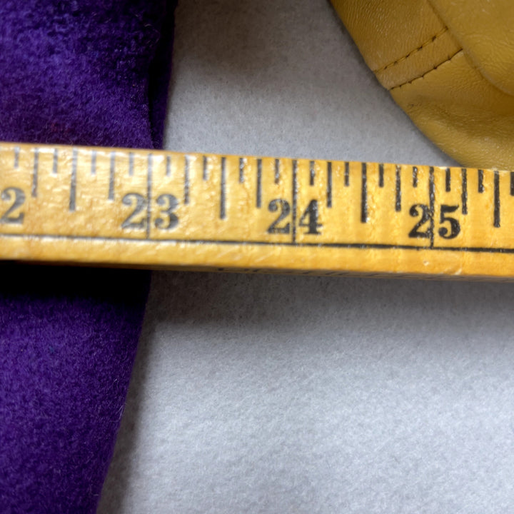 Vintage 70's Varsity High School Letterman Jacket Gold & Purple XL