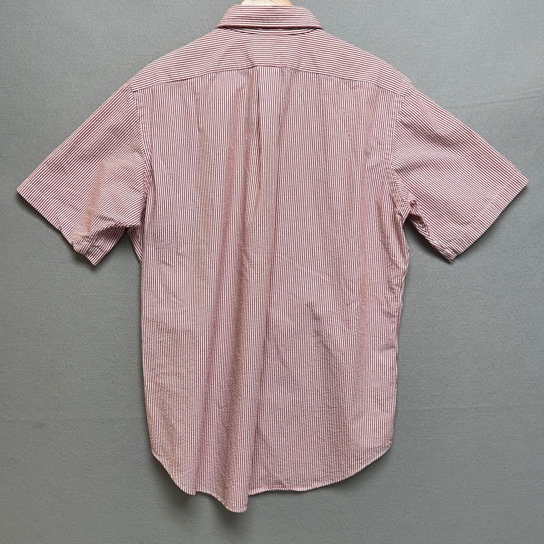 Vintage Polo Ralph Lauren Seersucker Button Down Shirt Size Large