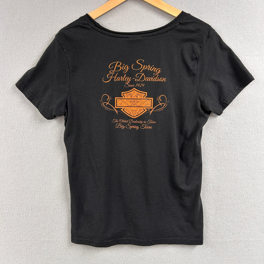 Women's Harley Davidson Big Springs Texas Black Shirt size Large