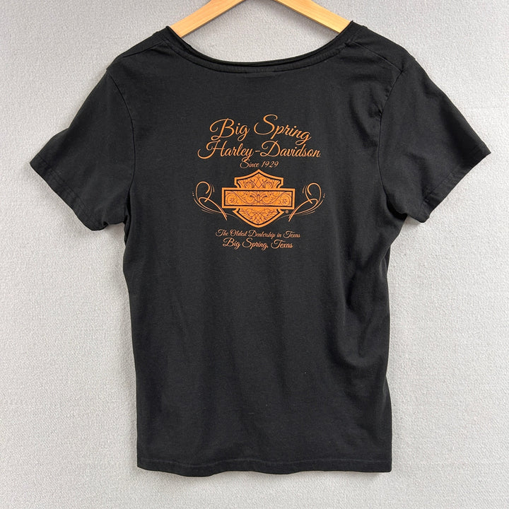 Women's Harley Davidson Big Springs Texas Black Shirt size Large