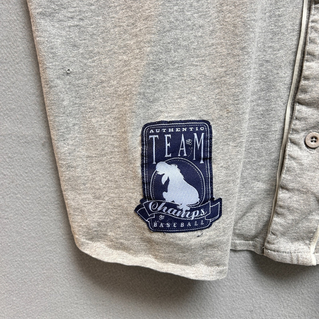 Vintage Disney Store Eeyore Baseball Jersey Shirt Gray Blue Size 2XL Winnie Pooh